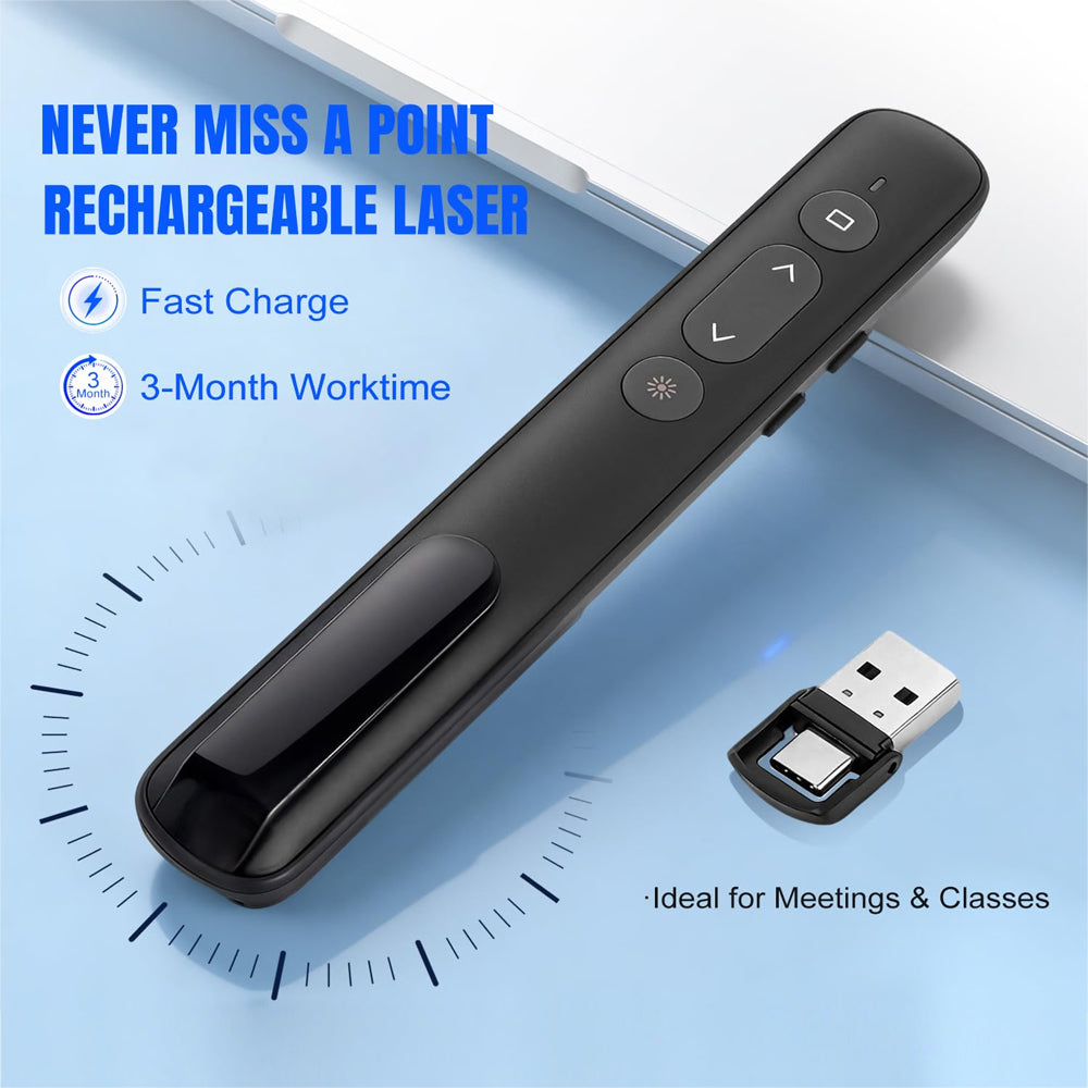 USB Wireless Presenter Laser Pointer Rechargeable