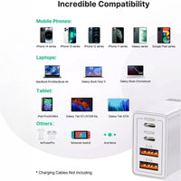 Thumbnail for 55W DUAL USB C PD Fast Charging Wall  Adapter