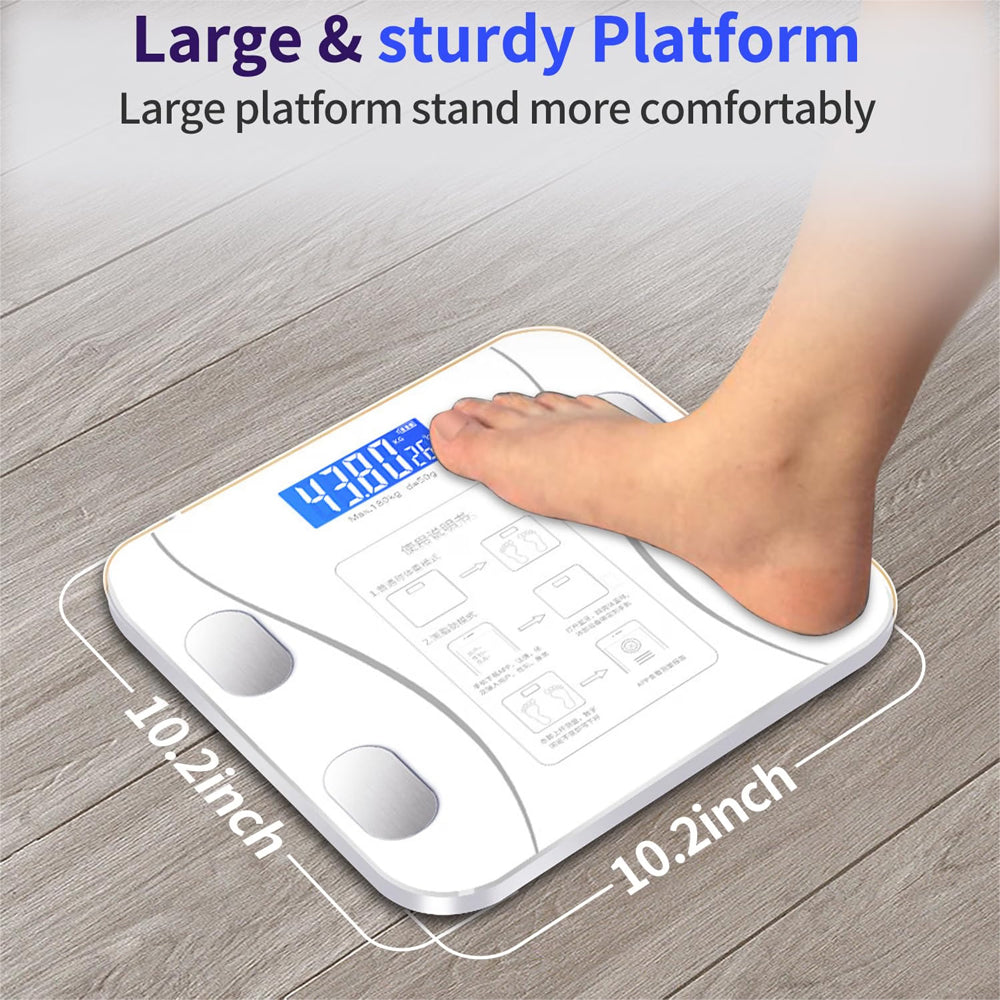 Digital Bathroom Scale Body Weight Scale White