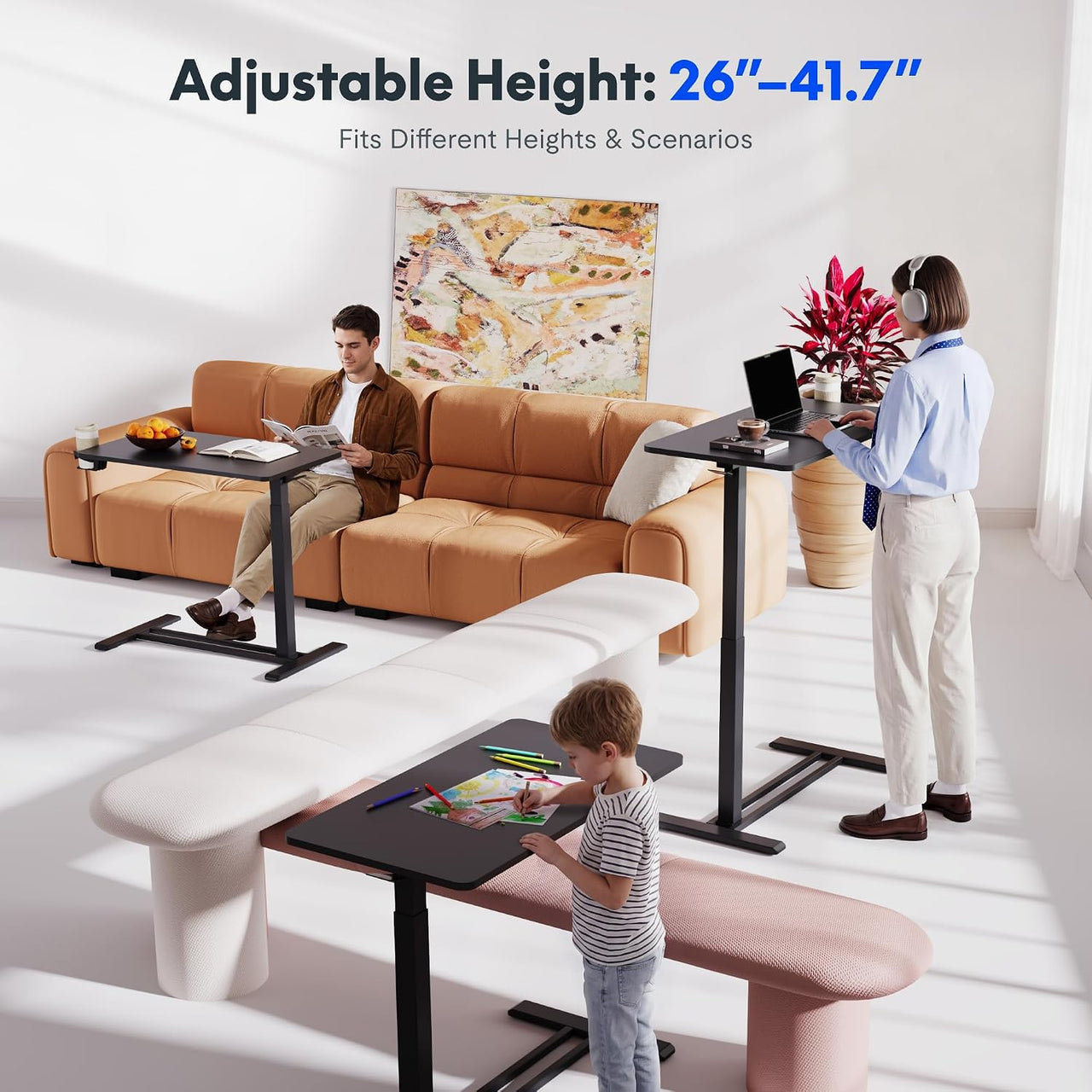 Overbed Bedside Table Bed Desk Adjustable