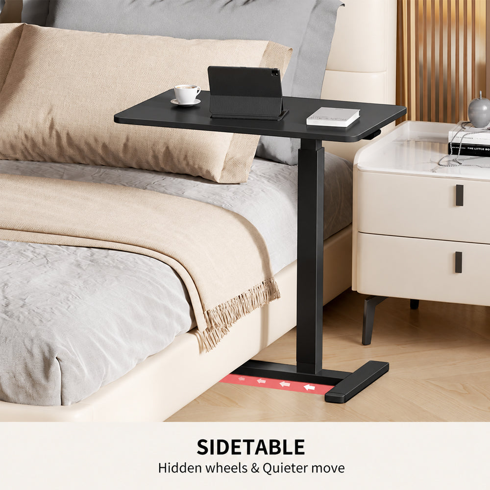 Overbed Bedside Table Black
