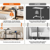 Thumbnail for Overbed Bedside Table Black