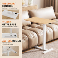 Thumbnail for Overbed Bedside Table Off White