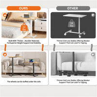 Thumbnail for Overbed Bedside Table Off White