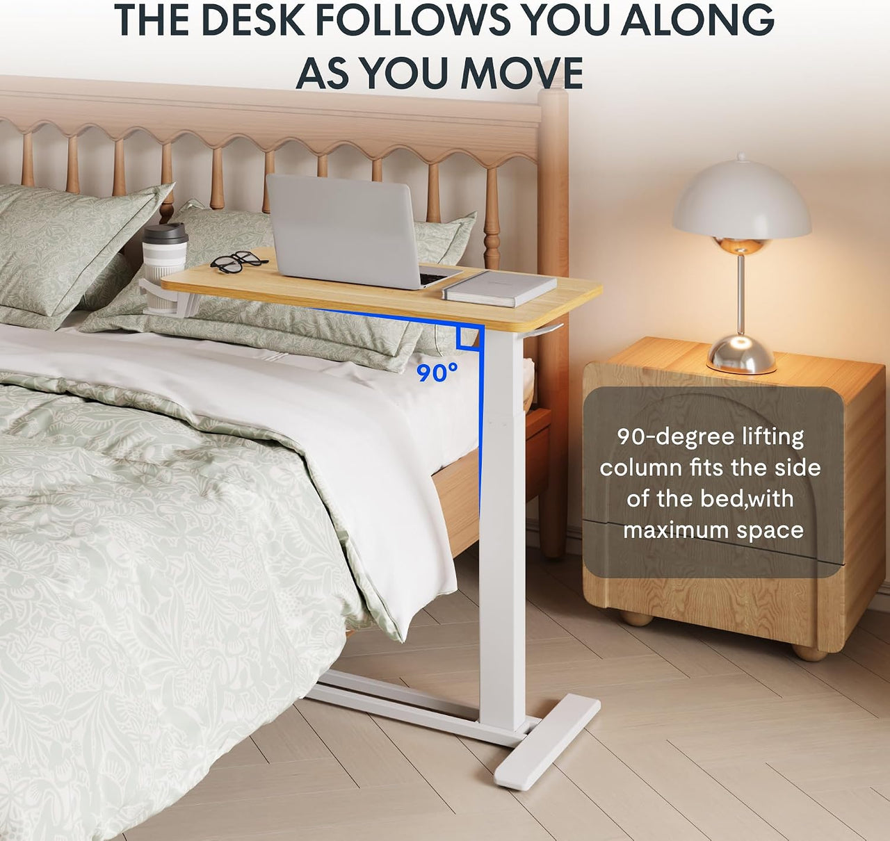Overbed Bedside Table Bed Desk Adjustable