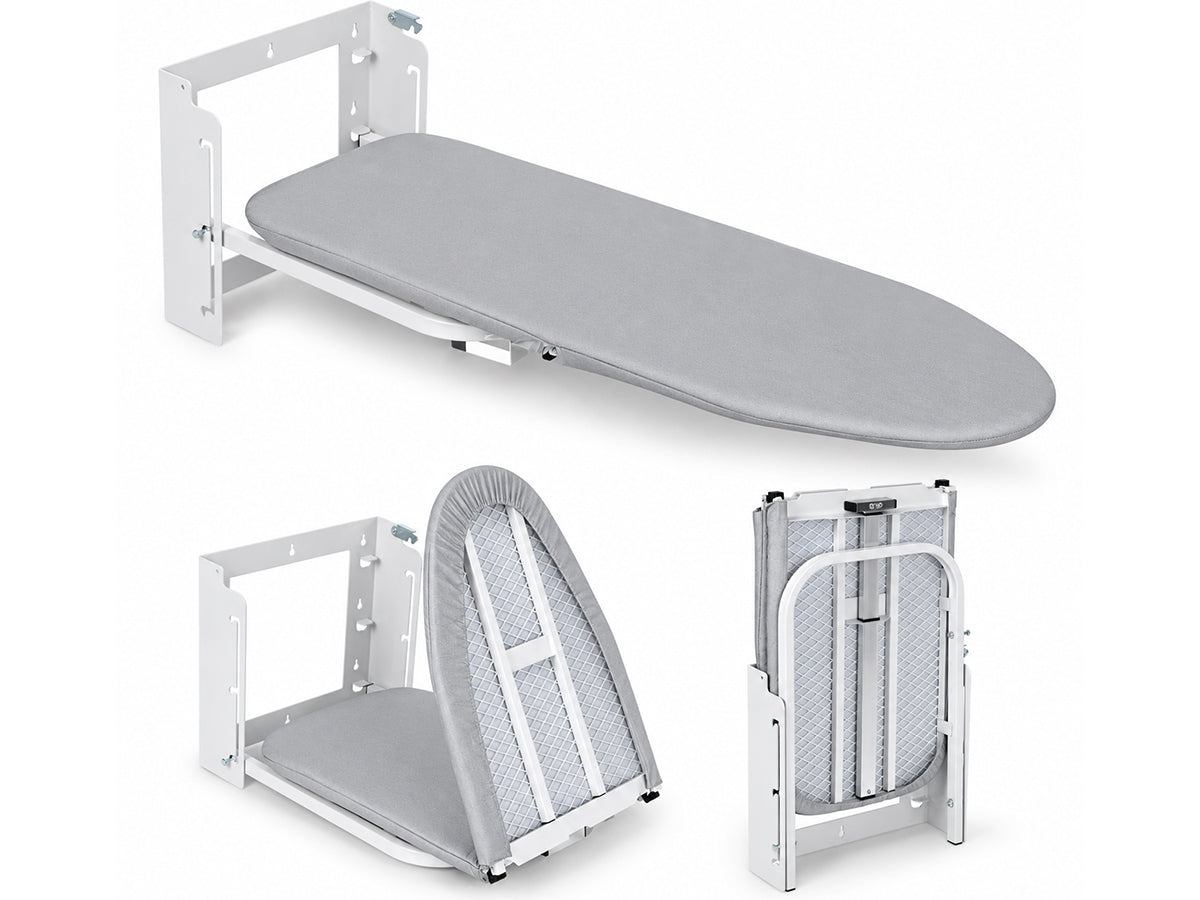 Wall Mounted Ironing Board with Height Adjustment Foldable