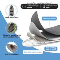 Thumbnail for Wall Mounted Ironing Board with Height Adjustment Foldable