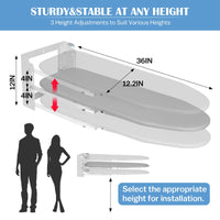 Thumbnail for Wall Mounted Ironing Board with Height Adjustment Foldable
