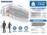 Thumbnail for Wall Mounted Ironing Board with Height Adjustment Foldable