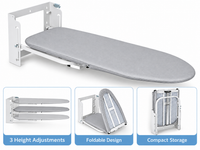 Thumbnail for Wall Mounted Ironing Board with Height Adjustment Foldable