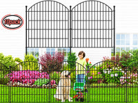 Thumbnail for 10 Pack Metal Garden Barrier Fence - 80cm Animal Fence Panels