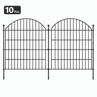 Thumbnail for 10 Pack Metal Garden Barrier Fence - 80cm Animal Fence Panels