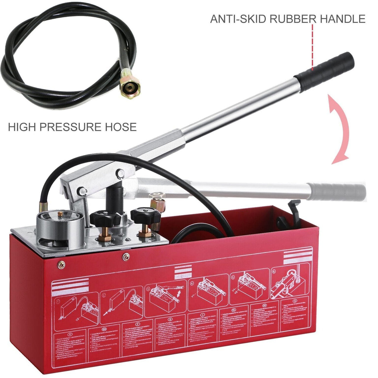 5000kpa Test Bucket Plumbing Hydrostatic Pressure Pump 12L Gas / Water