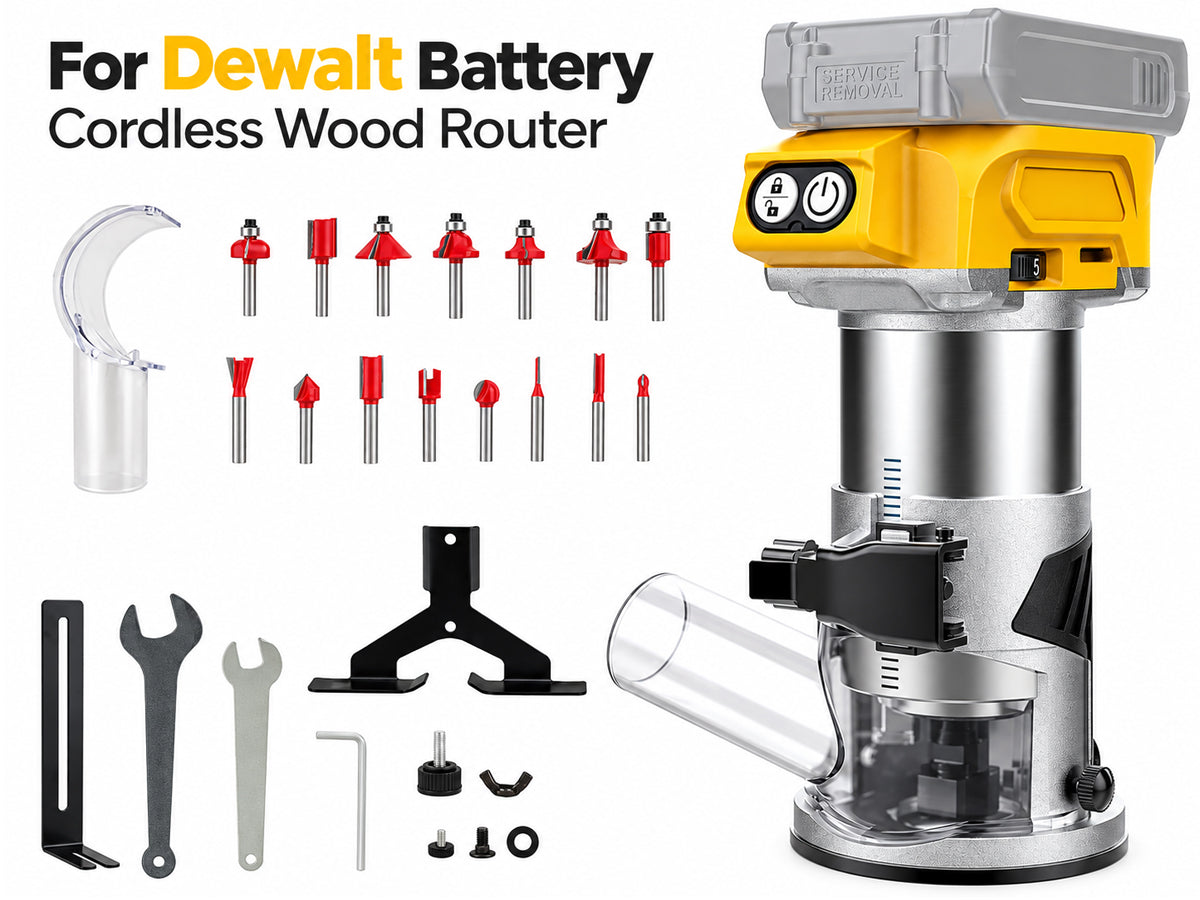 Cordless Power Router Compatible with Dewalt
