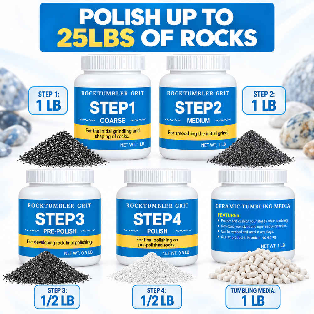 KomeStone Rock Tumbler Grits Kit 4 Lbs