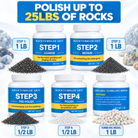 Thumbnail for KomeStone Rock Tumbler Grits Kit 4 Lbs