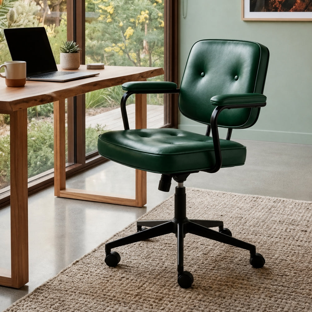 Retro Office Chair ( Olive Green Vintage )