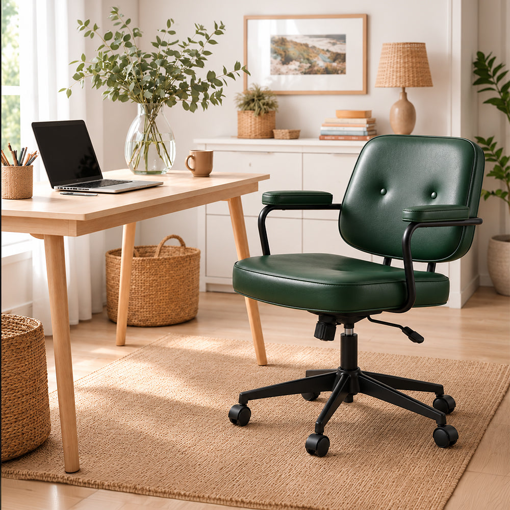 Retro Office Chair ( Olive Green Vintage )
