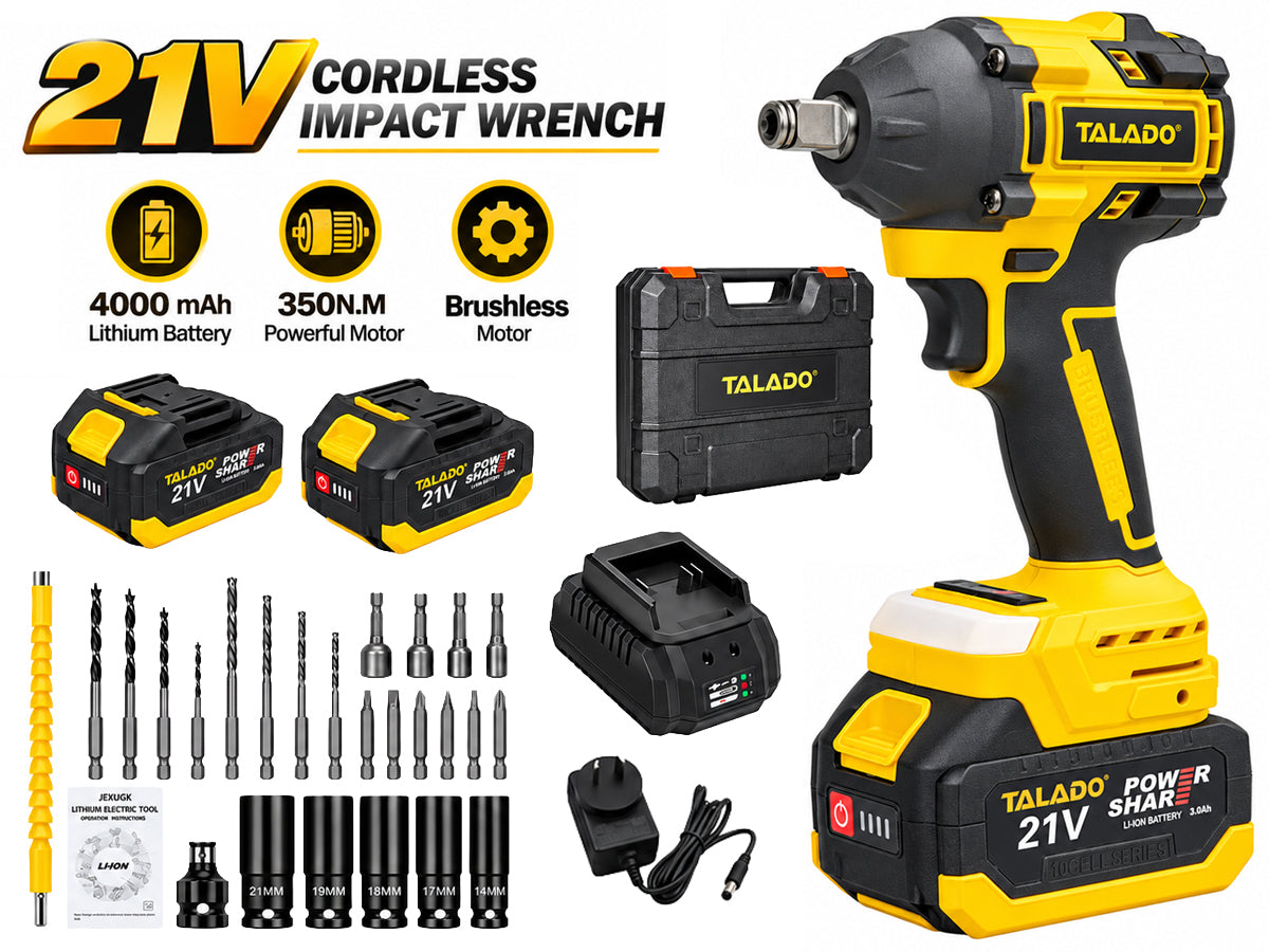 Cordless Electric Impact Wrench With Battery