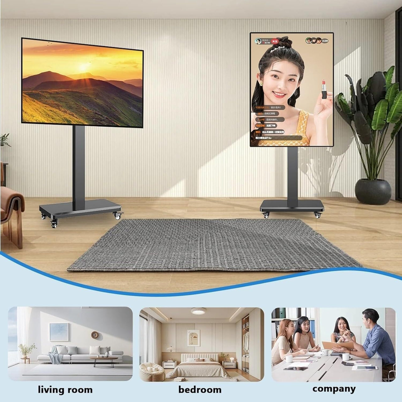 Height Adjustable TV Standfor 42-80inch