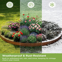 Thumbnail for Garden Edging Flexible Rusty Metal Landscape Border - 10m