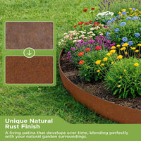 Thumbnail for Garden Edging Flexible Rusty Metal Landscape Border - 10m