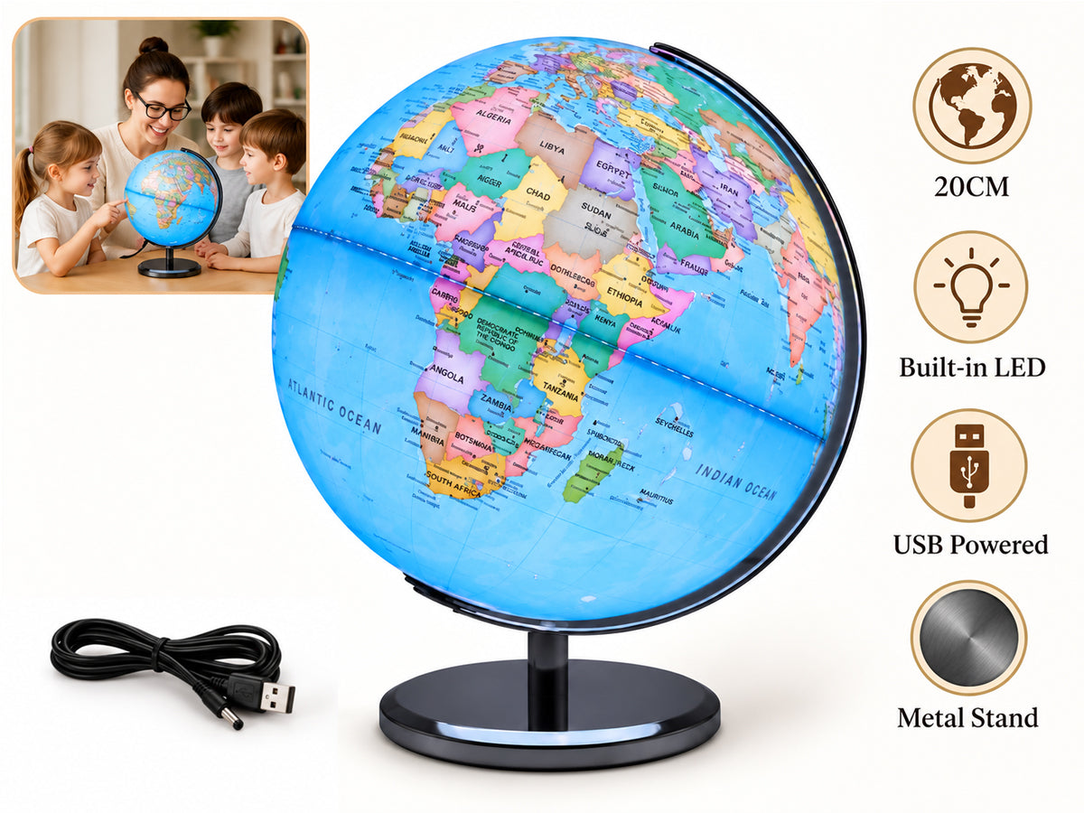 Illuminated World Globe LED Light