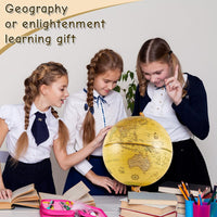 Thumbnail for Illuminated Antique World Globe 25CM