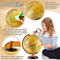 Thumbnail for Illuminated Antique World Globe 25CM