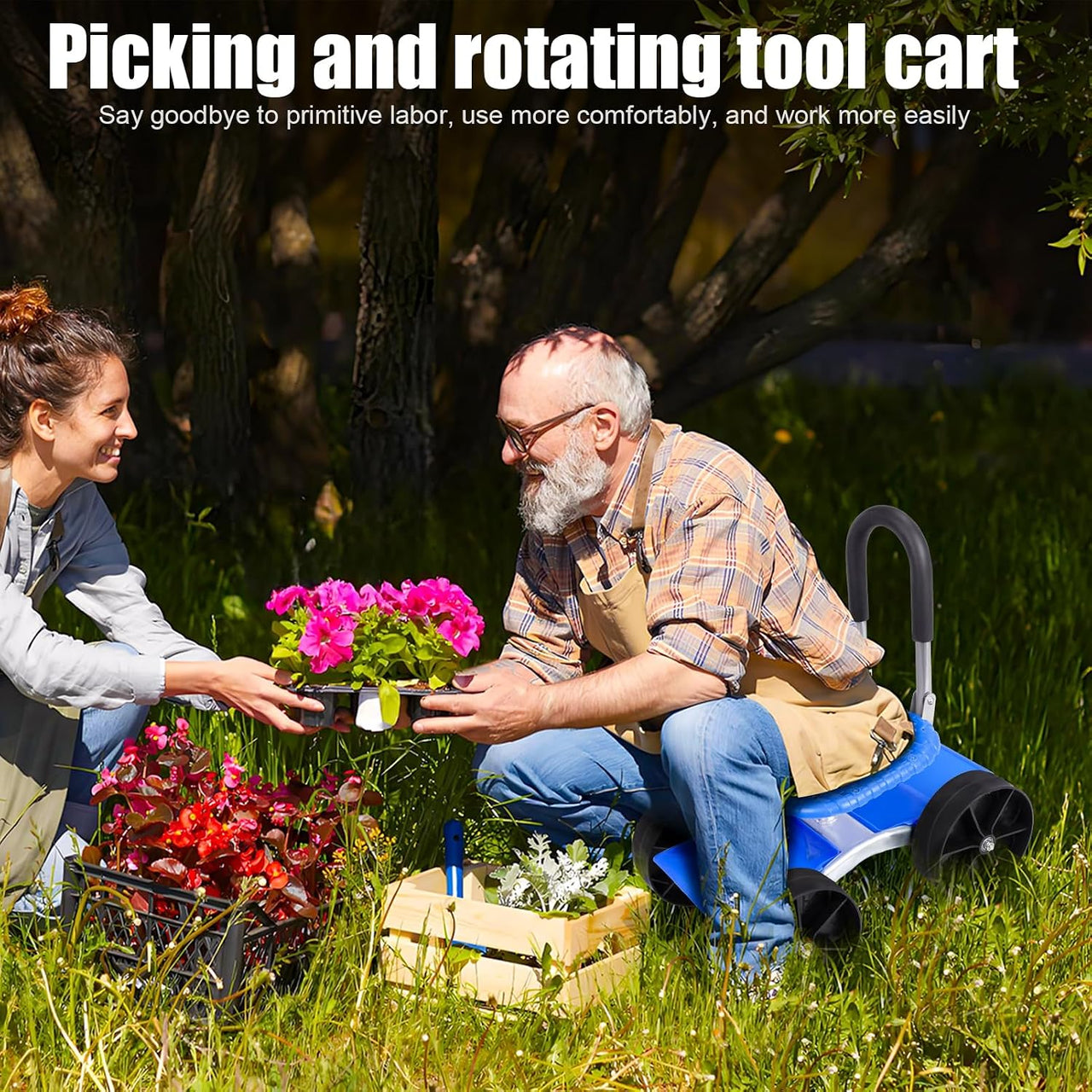 Garden Rolling Cart Seat