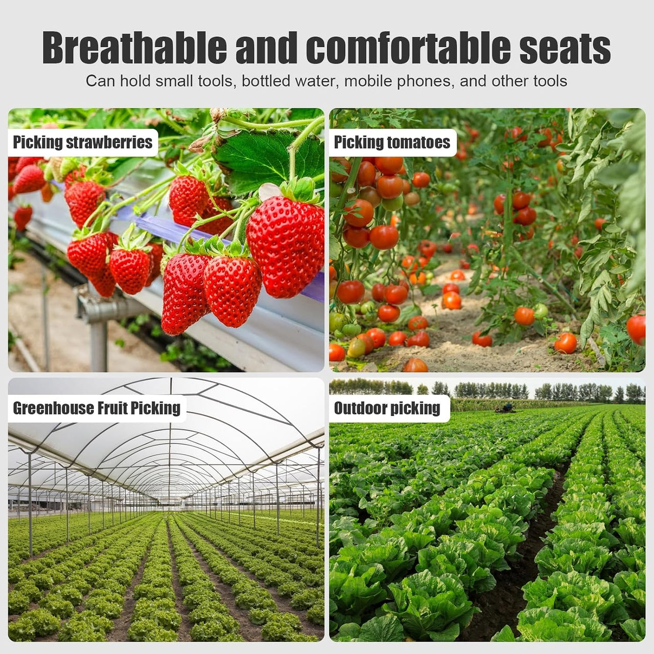 Garden Rolling Cart Seat