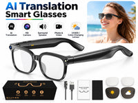Thumbnail for AI Smart Glasses with 8MP Camera, Real-Time Translation & Bluetooth Calling