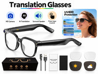 Thumbnail for AI Smart Glasses with 8MP Camera, Real-Time Translation & Bluetooth Calling
