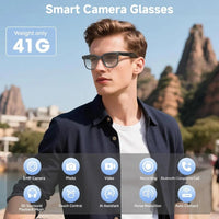 Thumbnail for AI Smart Glasses with 8MP Camera, Real-Time Translation & Bluetooth Calling