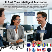 Thumbnail for AI Smart Glasses with 8MP Camera, Real-Time Translation & Bluetooth Calling