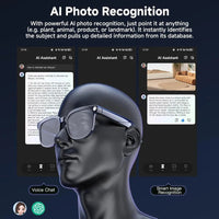 Thumbnail for AI Smart Glasses with 8MP Camera, Real-Time Translation & Bluetooth Calling