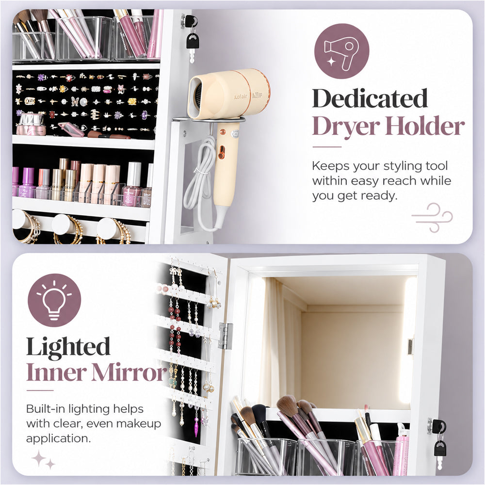Jewellery Cabinet Armoire Storage Shelf