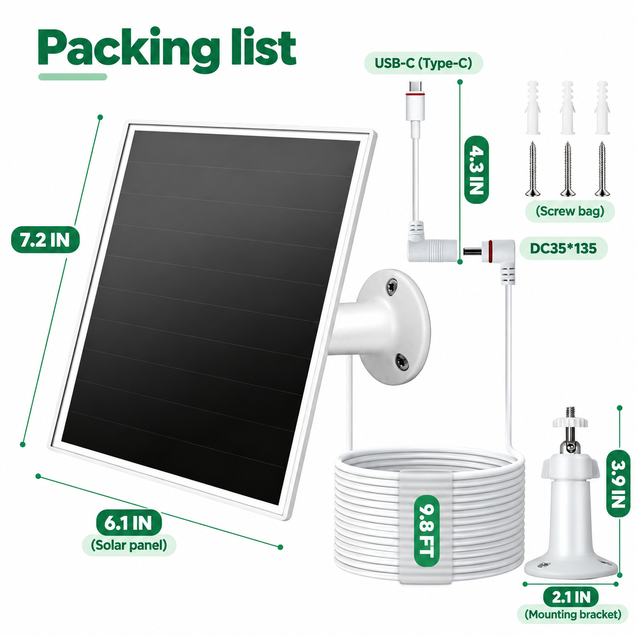 Solar Panel for Ring Camera