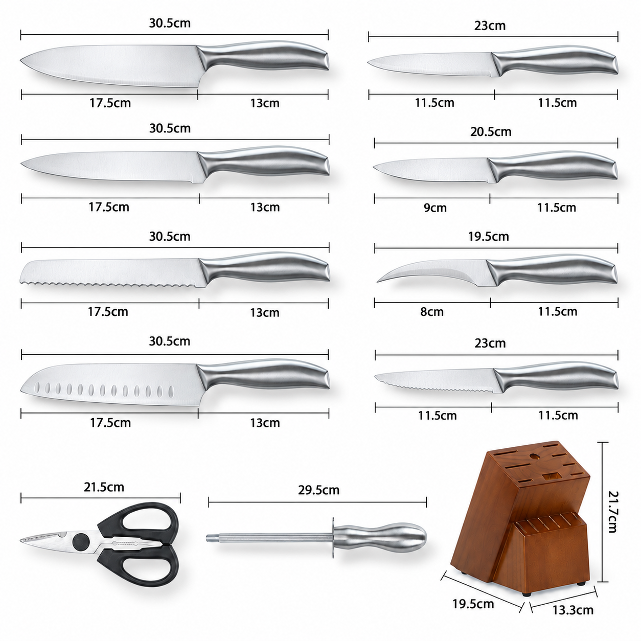 Stainless Steel Knife Set