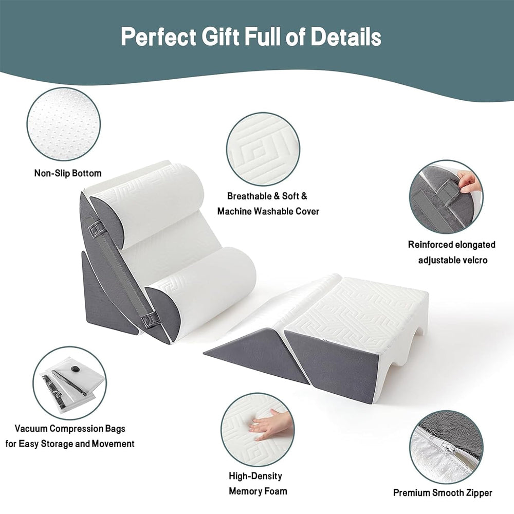 Wedge Pillow Memory Foam Set 6 Piece