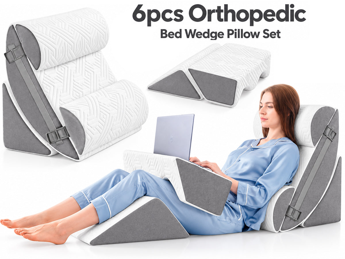 Wedge Pillow Memory Foam Set 6 Piece