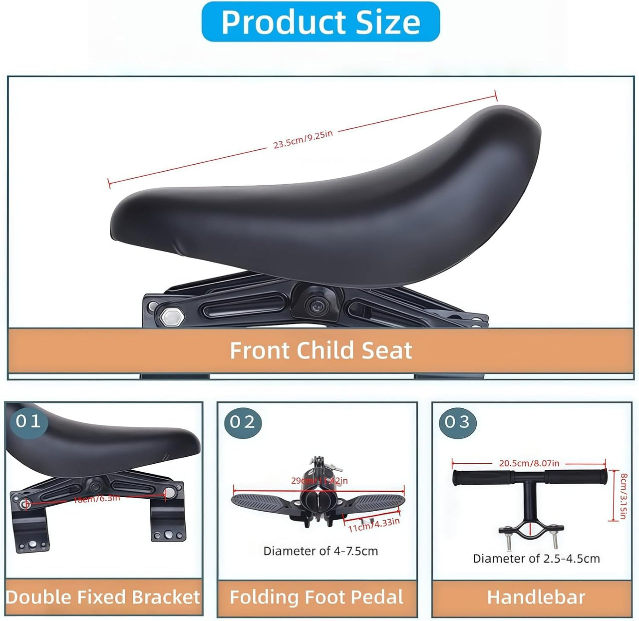 Kids Bike Seat Set
