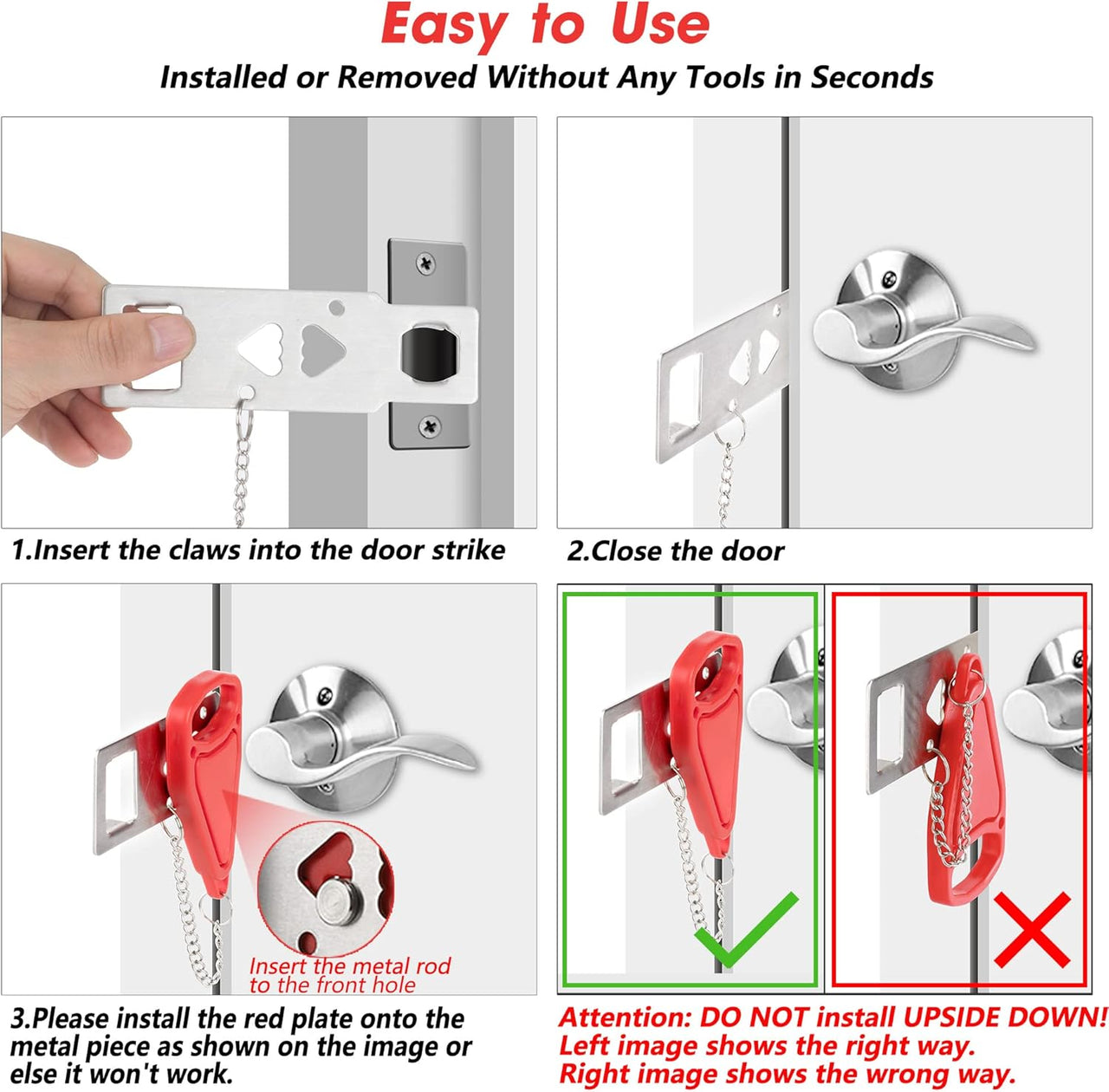 Portable Traveling Hotel Home Safety Door Lock