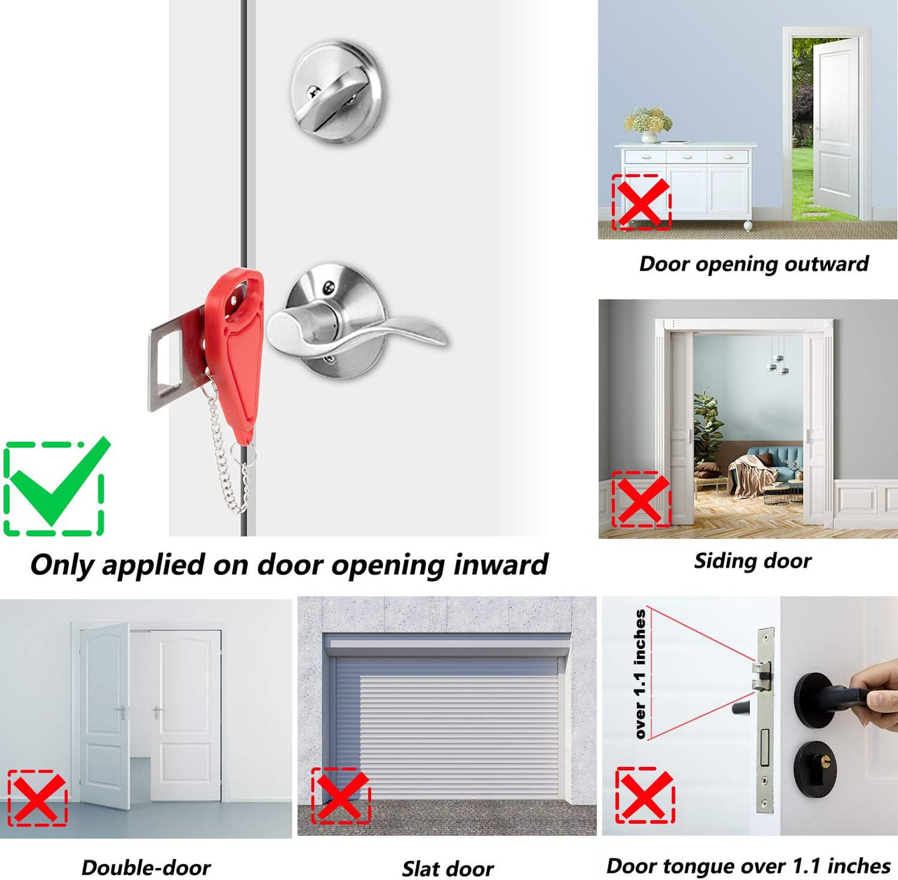 Portable Traveling Hotel Home Safety Door Lock