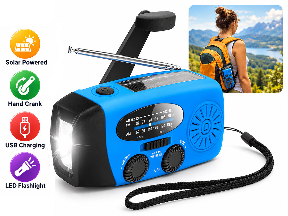Hand Crank Self Powered Solar Radio