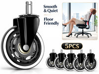 Thumbnail for 5 Pack Wood Safe Office Chair Wheels Replacement
