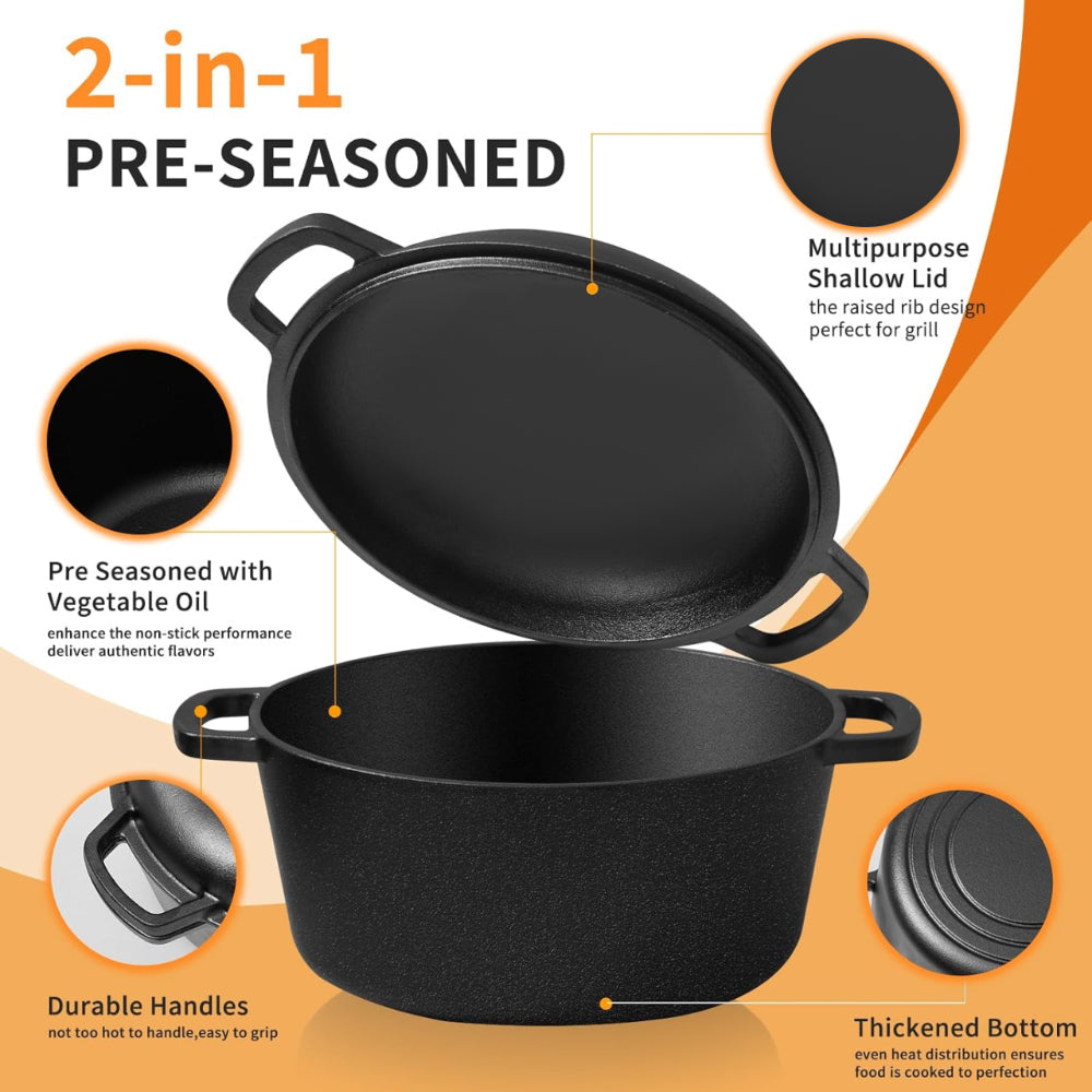 Cast Iron Dutch Oven Set With Sourdough Bread Baking Supplies Kit