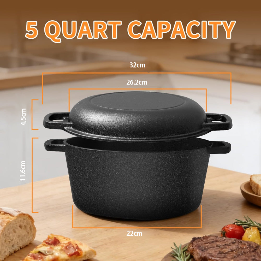 Cast Iron Dutch Oven Set With Sourdough Bread Baking Supplies Kit