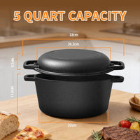 Thumbnail for Cast Iron Dutch Oven Set With Sourdough Bread Baking Supplies Kit