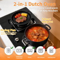 Thumbnail for Cast Iron Dutch Oven Set With Sourdough Bread Baking Supplies Kit
